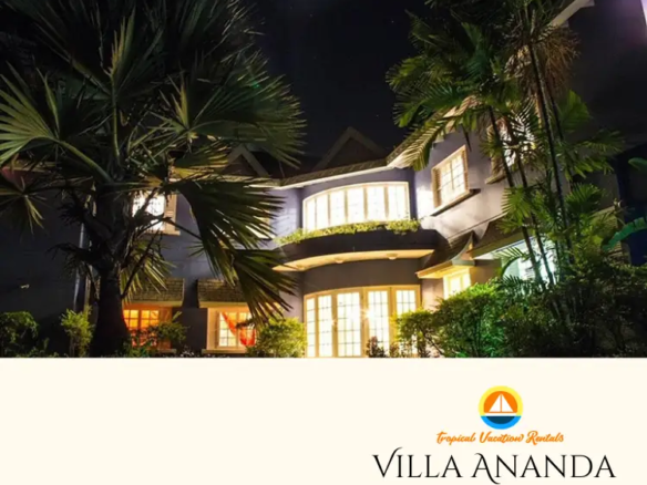 Tropical Vacation Rentals - Villa Ananda - Building outside photo taken at nighttime