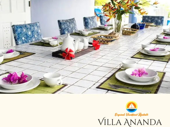 Tropical Vacation Rentals - Villa Ananda 13 - Dining Table