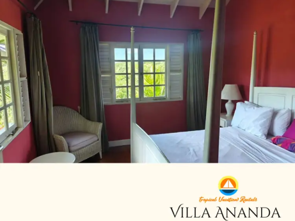 Tropical Vacation Rentals - Villa Ananda 19 - Bedroom 4 - Bed Sleeps 2 Persons