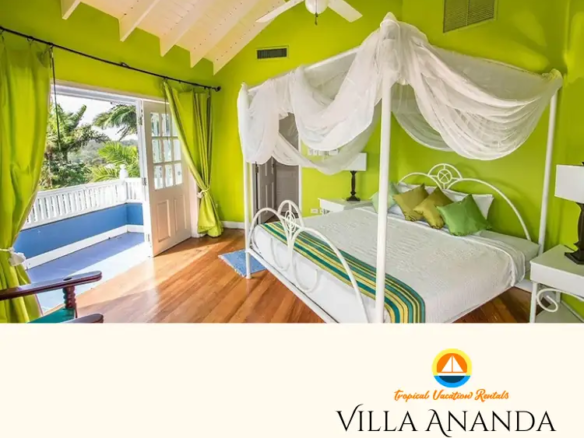 Tropical Vacation Rentals - Villa Ananda 20 -Bedroom 5 - Queen Bed
