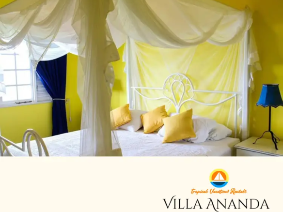 Tropical Vacation Rentals - Villa Ananda 25 - Bedroom 2 - Double Bed Sleeps 2 Persons