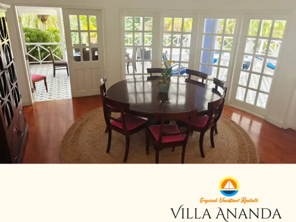 Tropical Vacation Rentals - Villa Ananda 5 - Living Area Dining Set