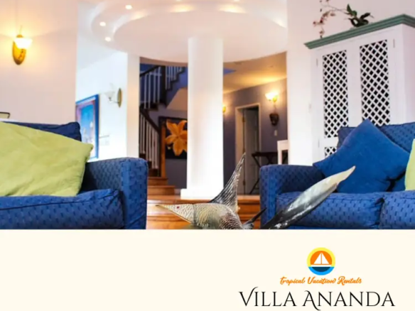 Tropical Vacation Rentals - Villa Ananda 9 Living Area - Seating Area with Sofa Close Up